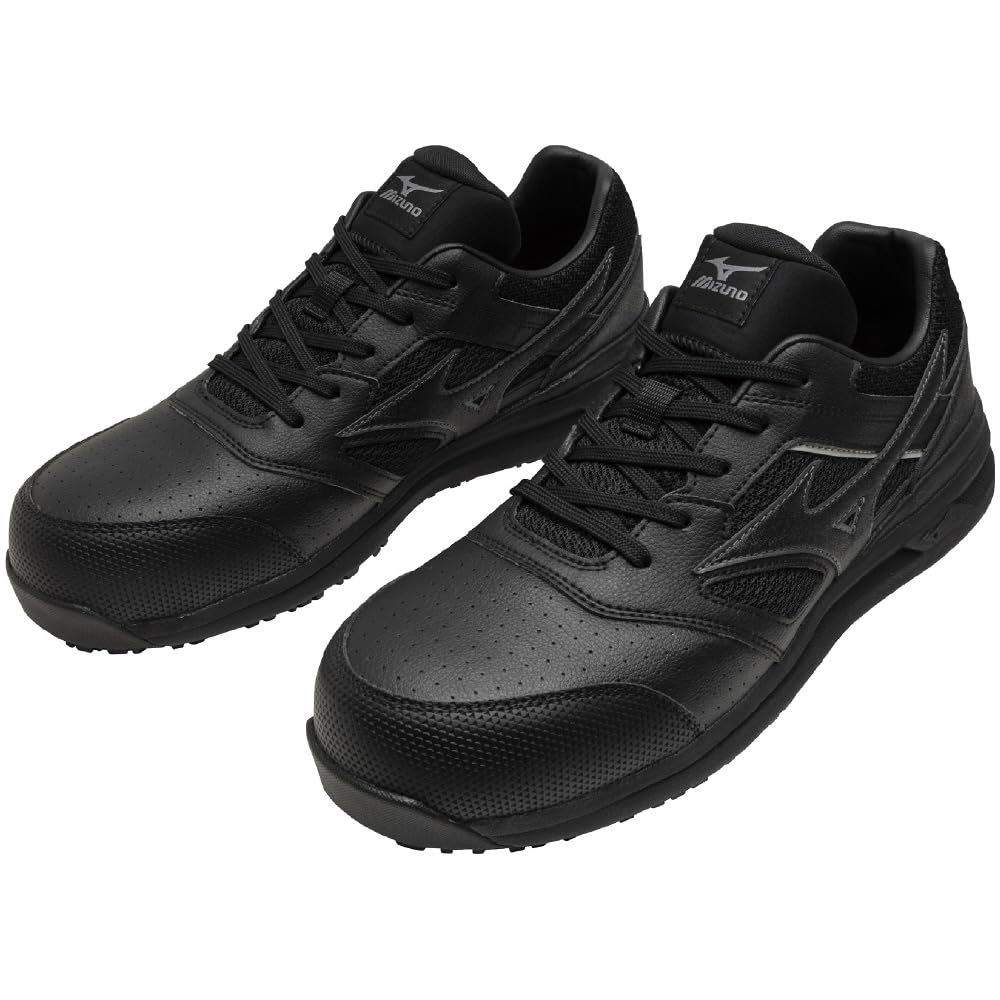 Mizuno Almighty LS II Work Shoes Store 11L with Toe Slip Size Black (Direct Exclusive) Cap, Resistant, Durable, F1GA2100, 25.5 cm,