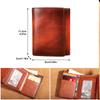 Luxury Men's Top Layer Cowhide Trifold Wallet RFID Blocking Protection ID Window, 8 Ample Card Slots, 2 Deep Cash Pockets, Premium Money Bag