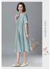Women's 2025 Tencel A-Line Dress: Loose, Plus Size, Summer Fashion for Middle-Aged Women