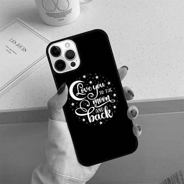 I Love You To The Moon And Back funny Phone Case For iPhone 17 Air 14 15 16 13 12 Cover For Apple Pro Max 6S Plus