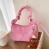 Fashionable Armpit Bag For Women Embroidery Butterfly Bag Bow Y2k-Style Bag Shoulder Makeup Lip E7T4
