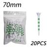 20er-Pack gestreifte 4-Zacken-Kunststoff-Golf-Tees