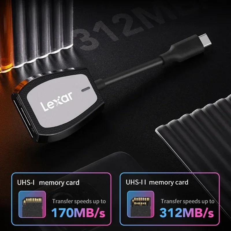 Lexar Card Reader Original Micro USB 3.2 Type C To SD Micro SD TF Adapter Accessories OTG Cardreader Smart Memory SD Card Reader Dual-Slot Reader
