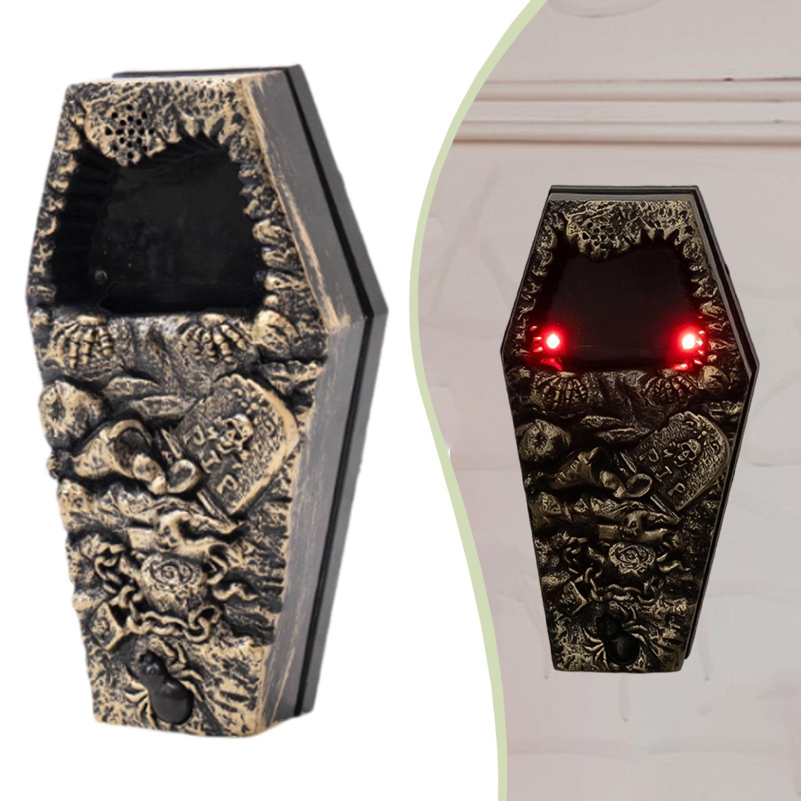 

Halloween Doorbell Coffin Shaped for Indoor Outdoor Trick or Treat Event золотий