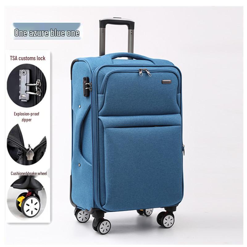 Large Capacity Oxford Cloth Trolley: 20-30 inch Suitcase with Universal Wheels and Password Lock for Men and Women, Ideal for Business Travel.