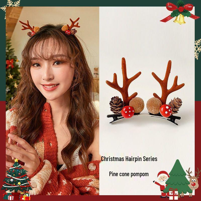 Cute Reindeer Christmas Hair Clip for Girls and Babies