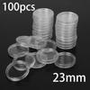 Coin Capsule Protection Supplies 100pcs Containers Plastic Holders Round