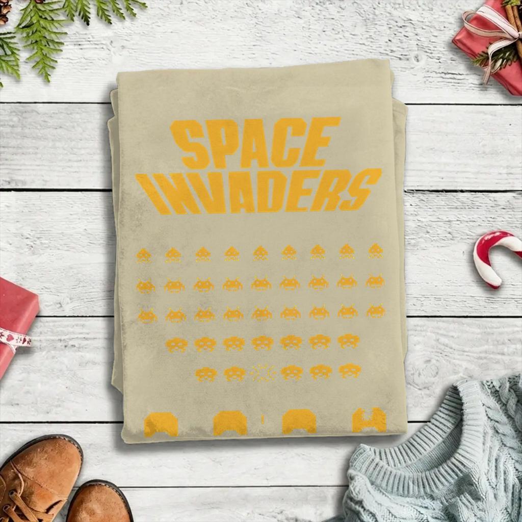 T-shirt Space Invaders Unisex Maglietta Crazy in Cotone Girocollo Manica Corta Regalo di Compleanno Abbigliamento
