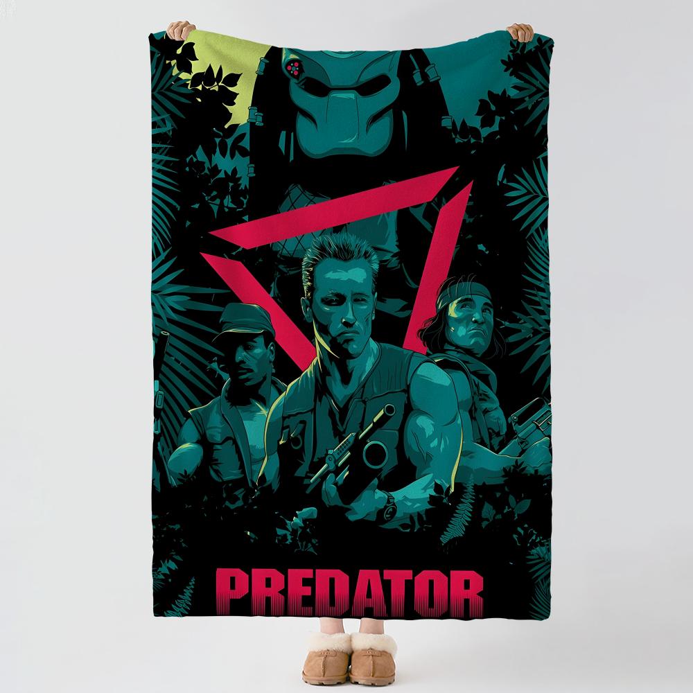 movie P-Predator-r Throw Thick Comfort Flannel Quilt, Multi-scene Use Indoor Outdoor Daily Nap
