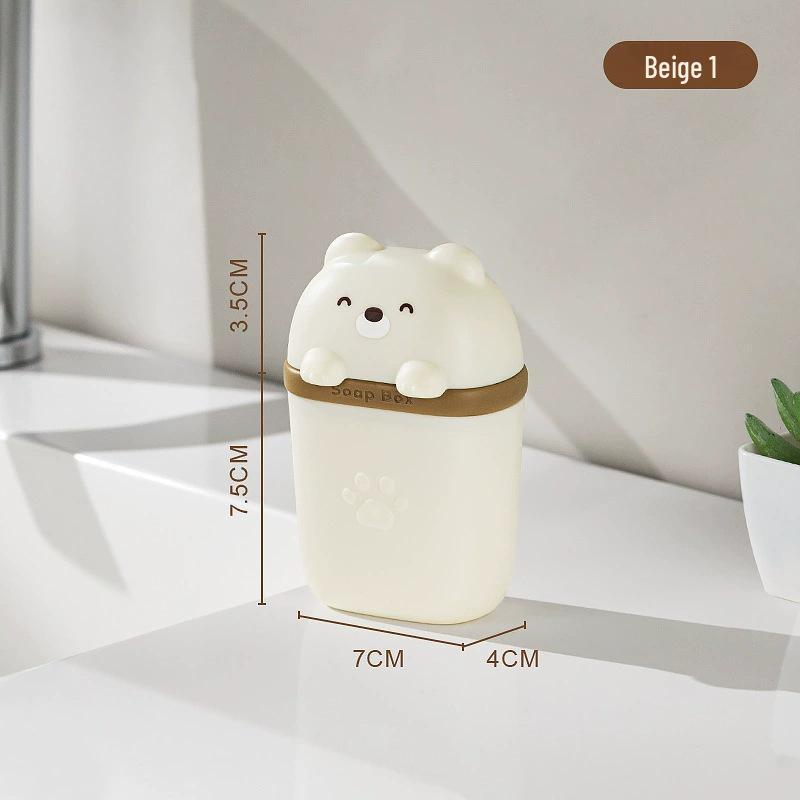 Creative Portable Travel Soap Dish with Lid and Drainage