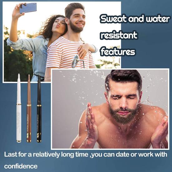 Yousheng Beard Pen Persistent Effect Tip Head Style Shaping Smooth Lines Effective Beard Pen for Men