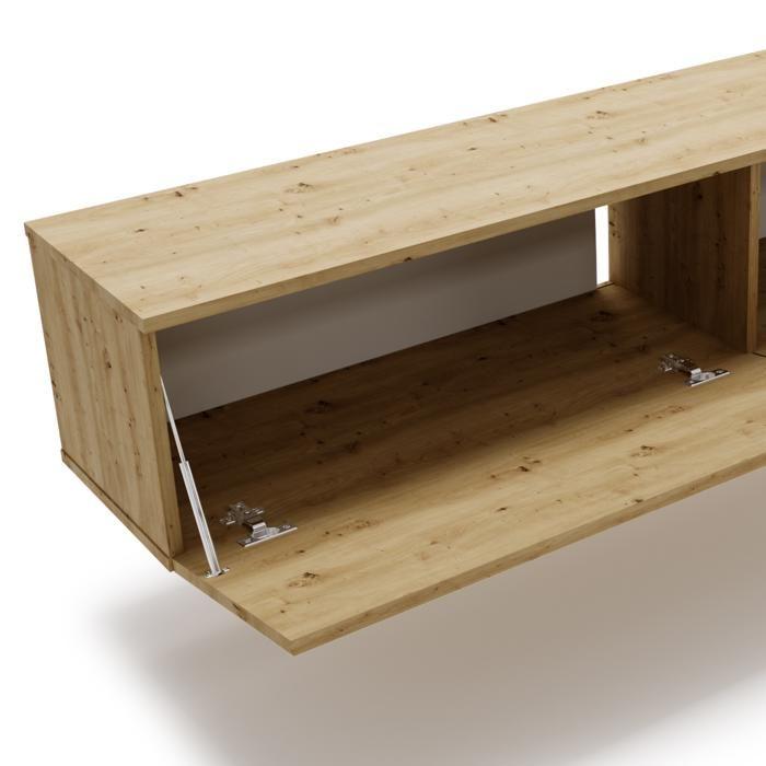 Meuble TV / Meuble De Salon - NICOLE - 160 Cm - Chêne Artisan - Style Moderne