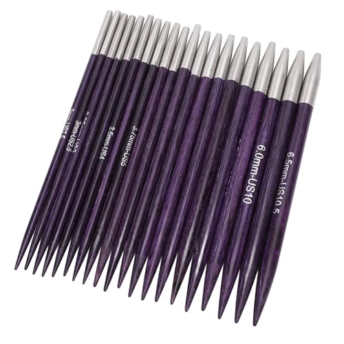 TOPINCN 10-Pair Interchangeable Circular Needles and Cable Kit, 3.0-6.5mm, Knitting Needle Set for Sweaters, Hats, and Socks