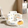 1pc Inflatable Baby Sofa Chair With Dining Table, Portable Folding Baby Learning Seat With Built-In Air Pump