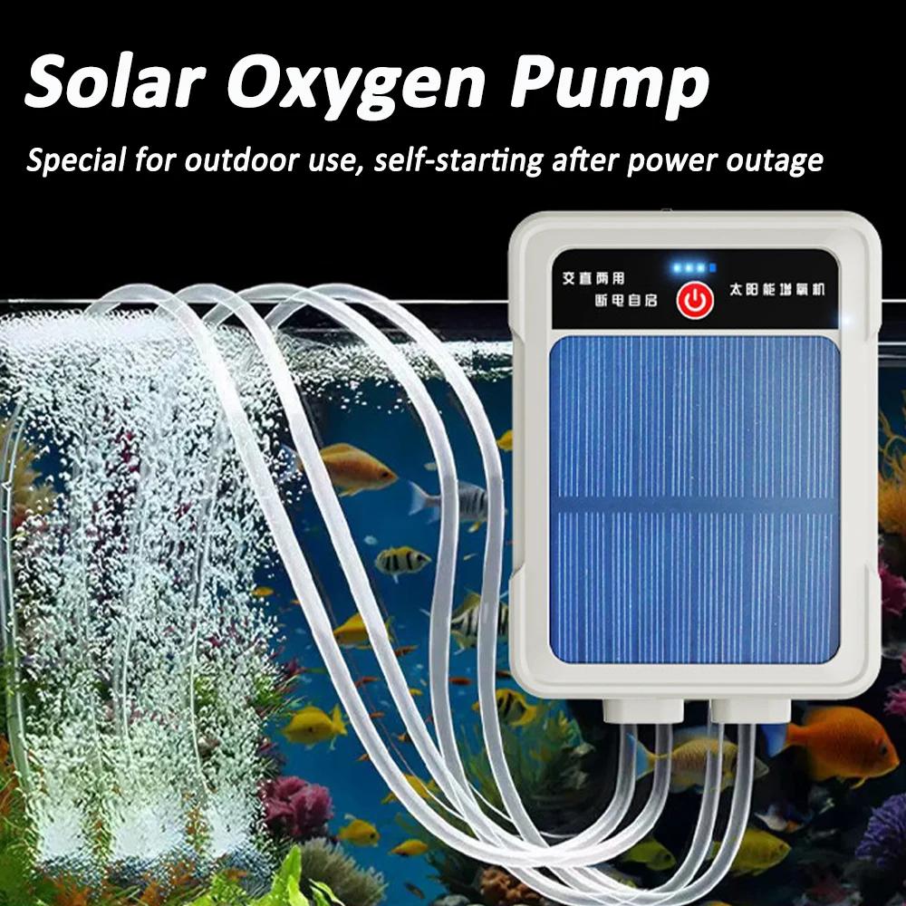 USB Akvariepumpar Bärbar Solcellsdriven Syrepump Med Slang Akvarium Våggenerator Högeffektiv Tyst Fiskbehållare Syresättare Utomhusfiske