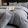Light Luxury Polished Bedding Four-piece Set Thickened Solid Color Bed Sheet Quilt Cover Pillowcase
