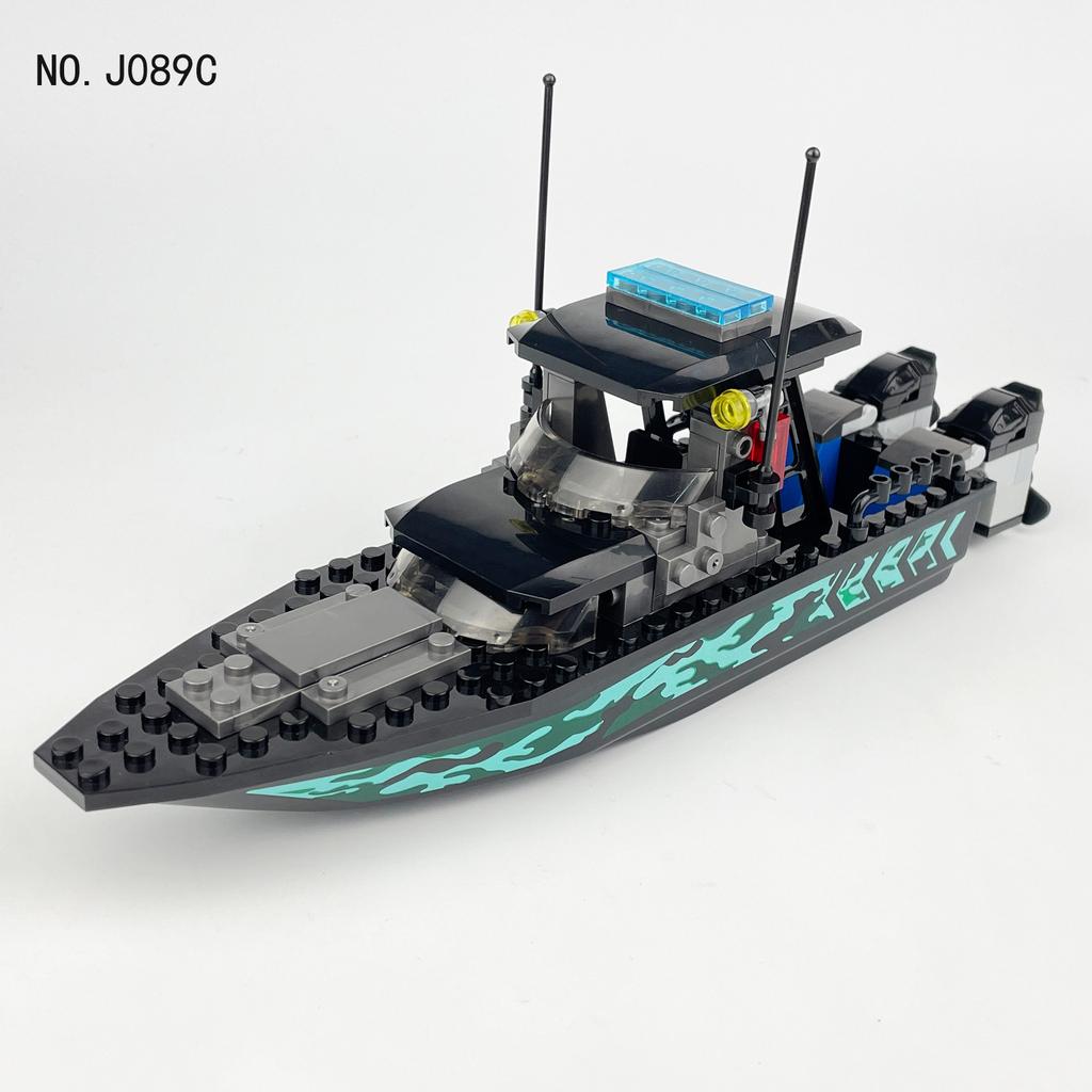 Speed Dragon Patrol Boat 76427 Children Assemble Small Particle Building Block Toys Sea Chasing Bandits
