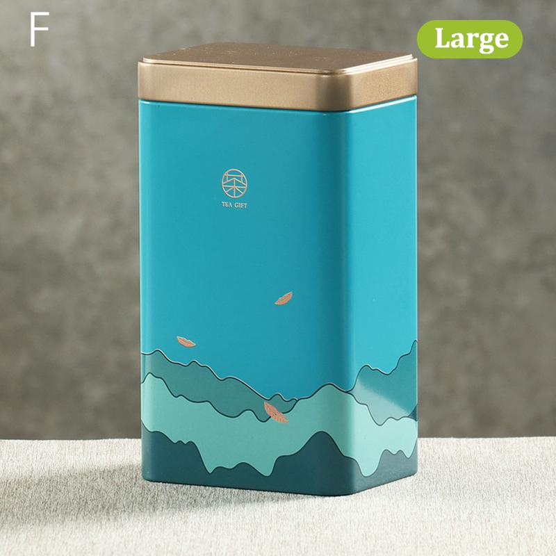 Tin Plate Storage Box Sealed Tea Caddy Small Square Coffee Jar Tea Leaves Container Cans Small Tinplate Spices Storage Boxes