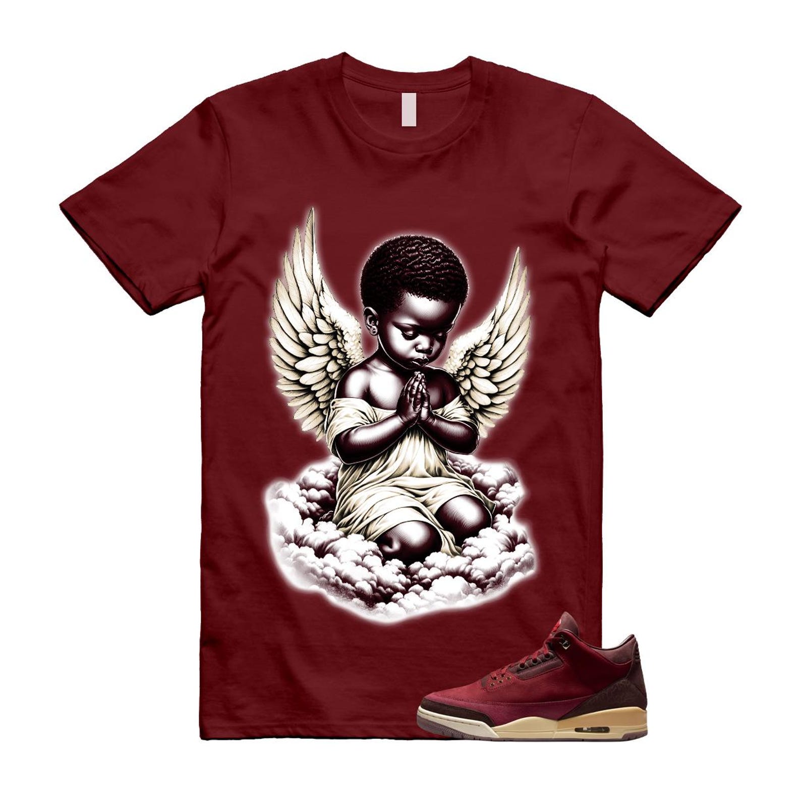 3 Bin 23 Team Red Burgundy Crush Coconut Milk PRM T Shirt Match ANGEL XL