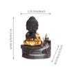 1pc Zen Incense Buddha Waterfall Backflow Incense Burner Incense Stick Holder Home Ornament Decor Zen Decor Tea Pet -No Incense