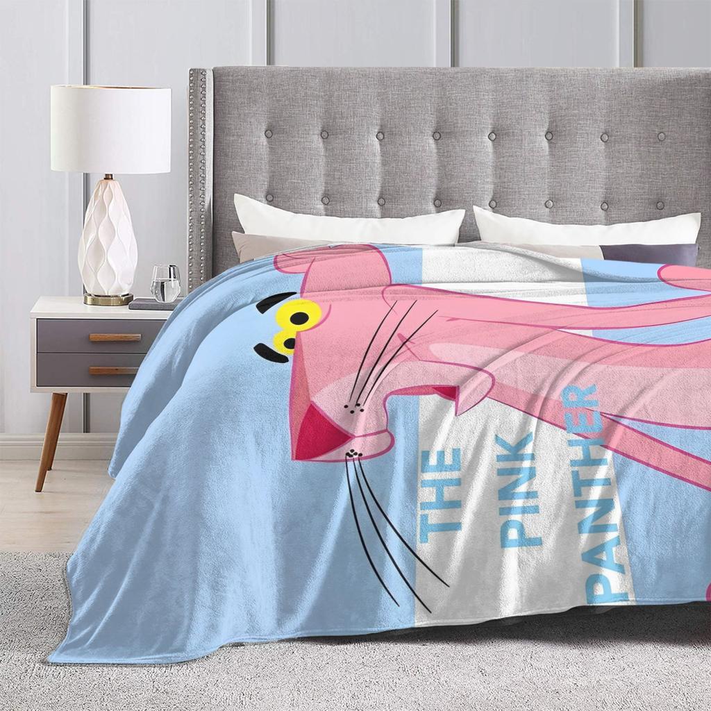 Pinks Panthers Shocked Blanket Flannel Vintage Breathable Throw Blanket for Bedding Lounge Textile Decor,