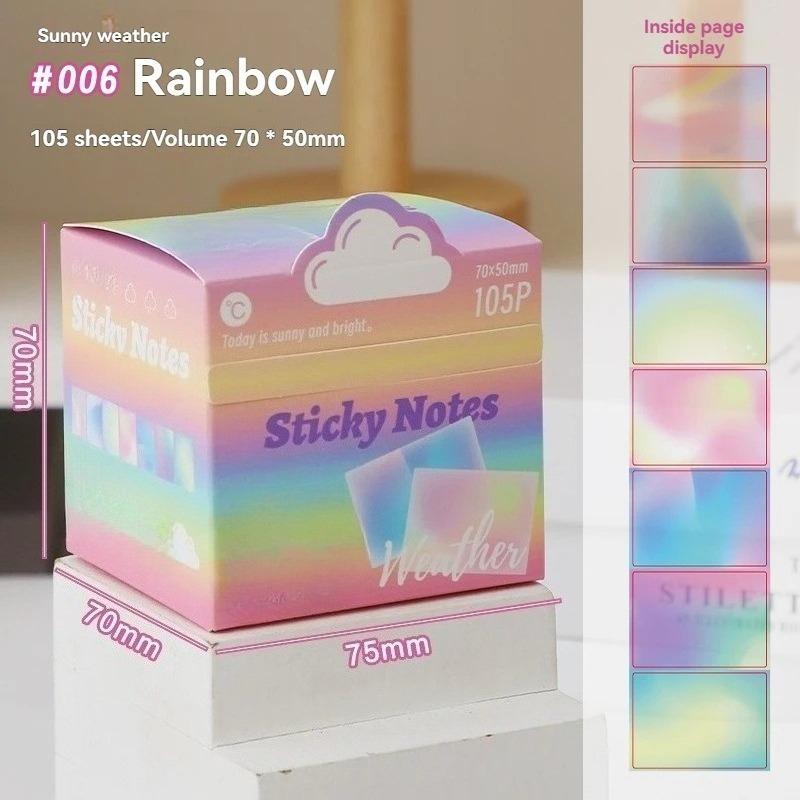 Transparent Pearlescent Pull Out Sticky Notes Stickers Notepads for Students Small Note Stickers for Marking