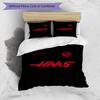 3pcs Duvet Cover Set (1*Duvet Cover + 2*Pillowcase, Without Core), Haas F1 Racing Team Print Bedding Set, Bedroom Decor, All‑Season, Gift