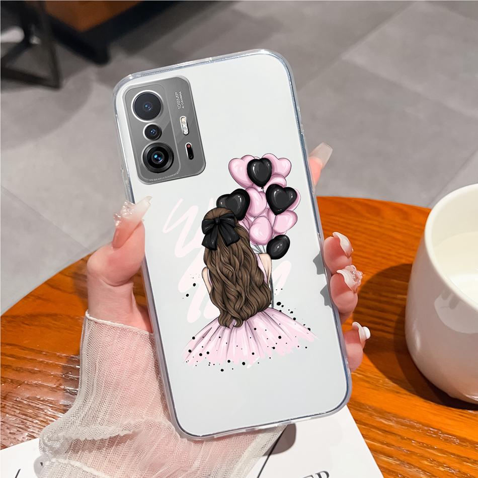Phone Case For Xiaomi 11T Pro Creative Tag Soft TPU Silicone Clear Shockproof Bumper For Xiaomi 11 T Pro 11TPro Back Cover Coque