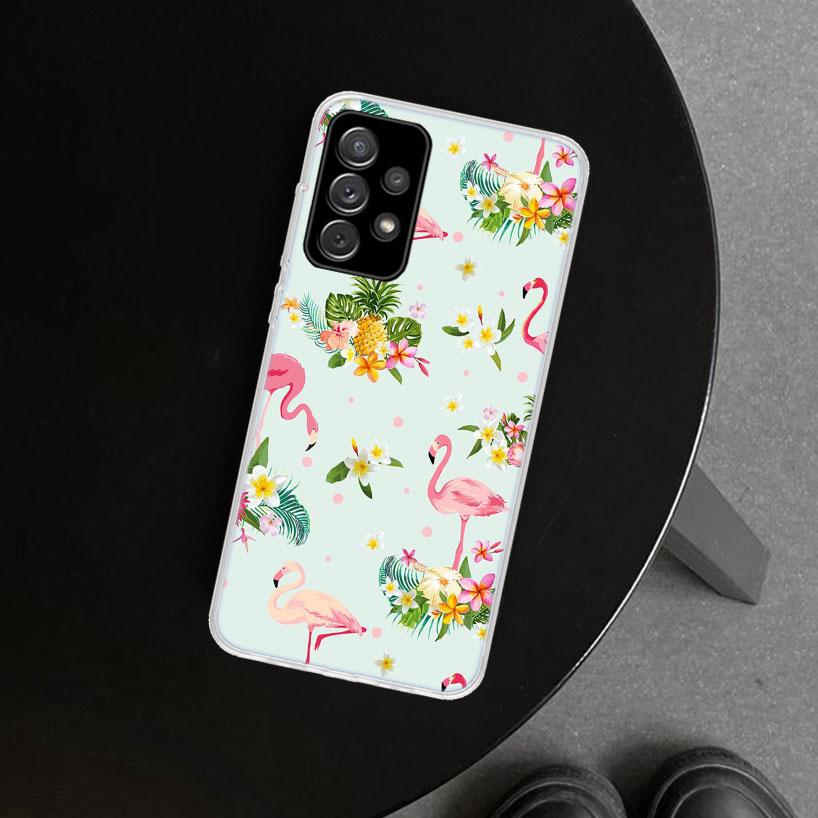 Pink Red Flamingo Bird Phone Case Cover For Samsung Galaxy A17 A16 A26 A36 A56 A57 A37 A15 A25 A35 A55 A14 A24 A34 A54 A13 A23 A
