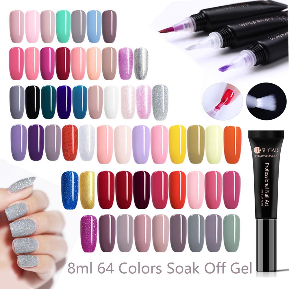 Buy UR SUGAR 8 Ml 64 Colors Gel Polish Soak Off Nail UV Gel Matte Top