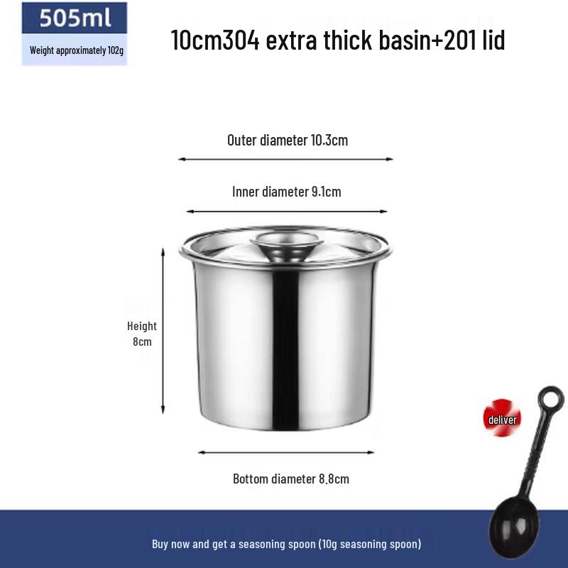 Mubaisen Stainless Steel Seasoning Jar with Lid