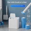 New Toilet Brush Integrated Toilet Brush Automatic Flip Cover with Base Cleaning Brush Disposable Toilet Brush Set