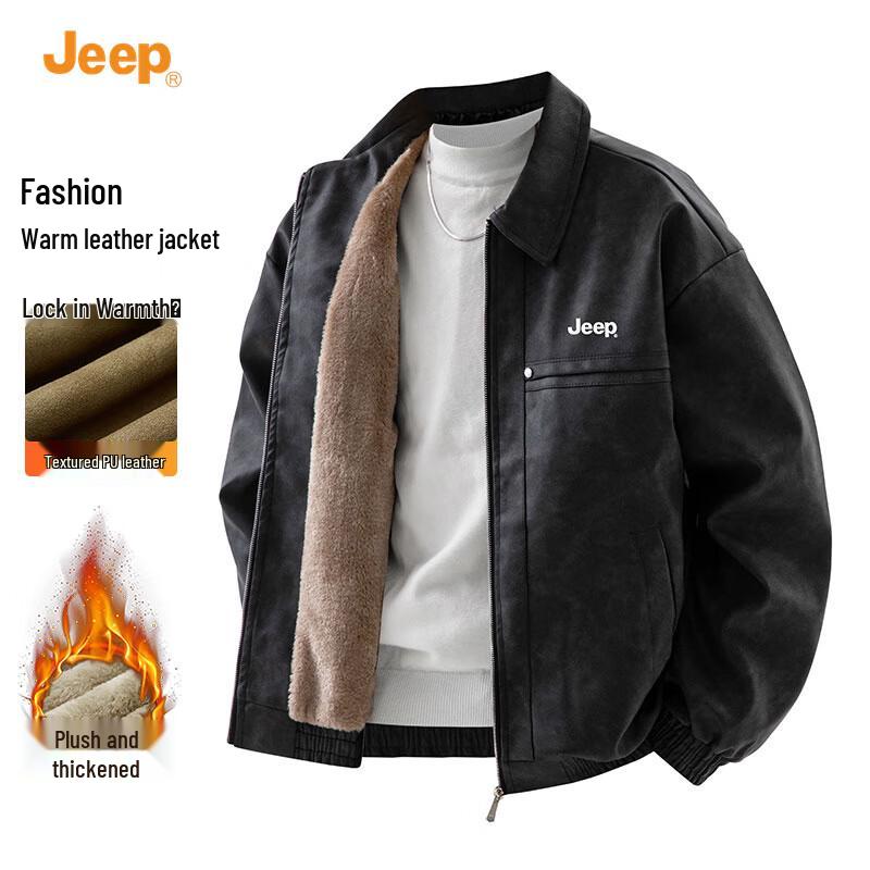 JEEP Men's Faux Leather Jacket