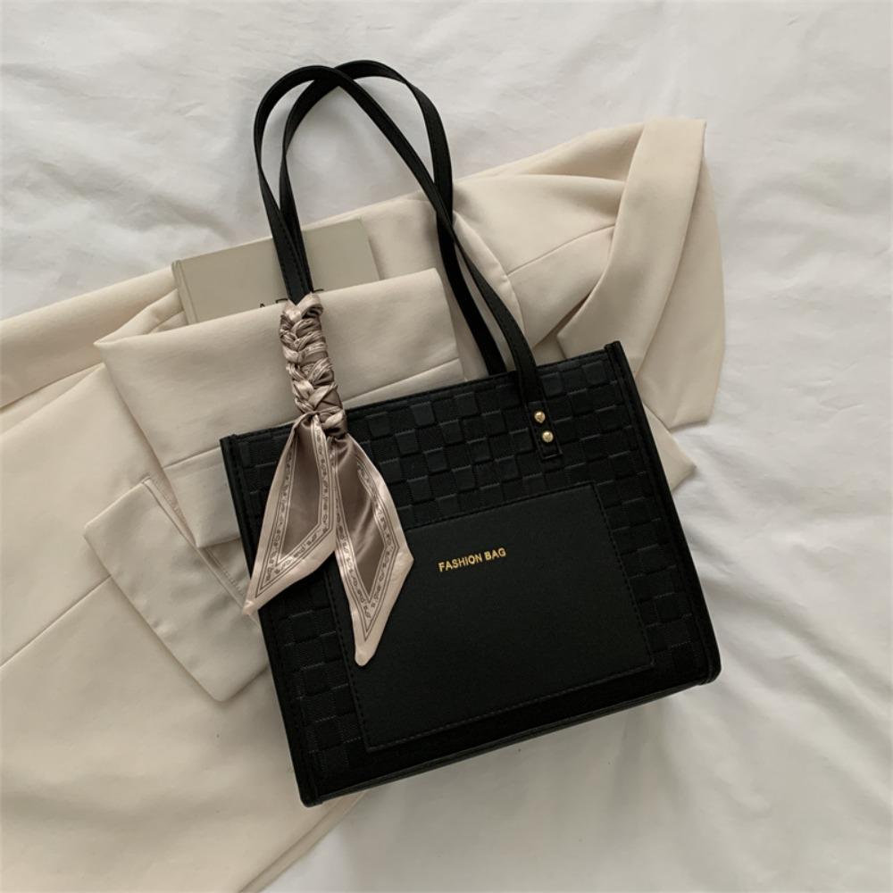 

Французская сумка через плечо Сумка-тоут из портативной кожи для нежных женщин Девушки чёрный