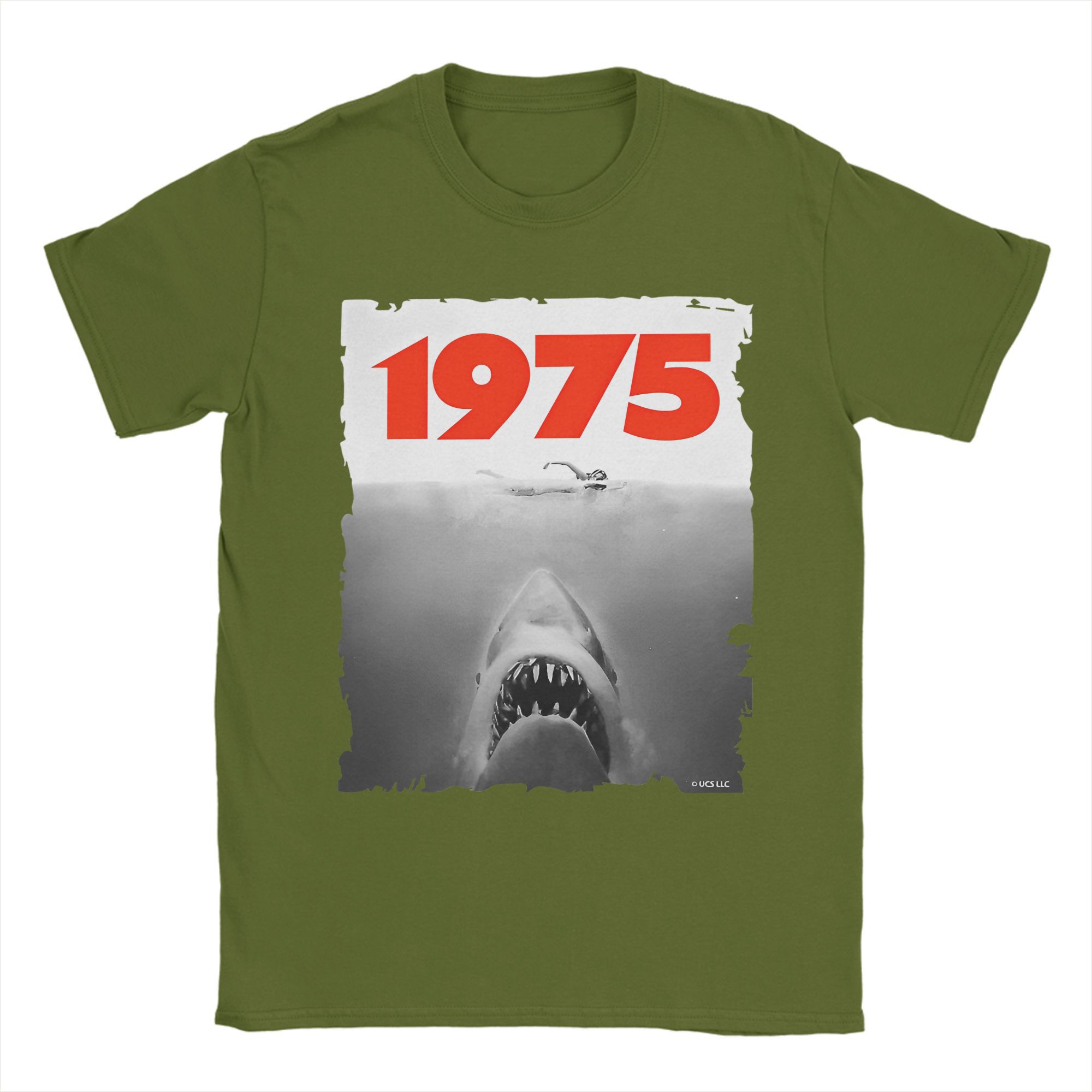 

Jaws 50Th Anniversary 100% Cotton T Shirt For Men s Summer Streetwear T-Shirts O Neck Fashion Tee Shirt Plus Size Pattern Tops 3XL