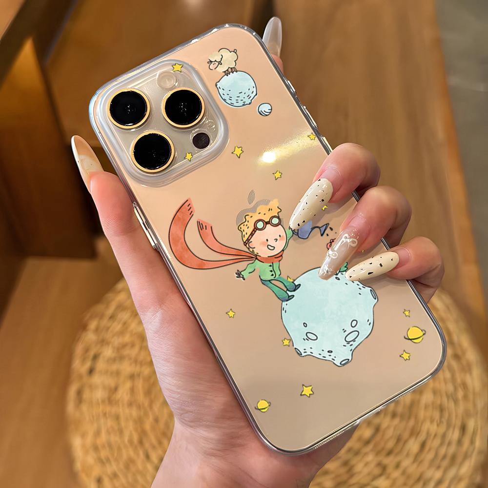 L-Little Prince Phone Case For IPhone 17 16 Pro Max 15 14 13 11 12 Mini Xs X Xr 7 8 Plus Se Transparent Cover