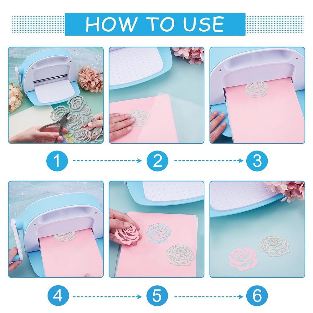 Rose Flower Carbon Steel Cutting Dies Stencils for DIY Scrapbooking Photo Album Decorative Embossing Paper Card 110x50~160x0.8mm 2pcs/set