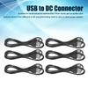 6Pcs 5V USB to DC Power Cable USB 2.0 A Male 5.5x2.1mm Jack DC Connector Power Cable Hand Soldering Process 3.3ft