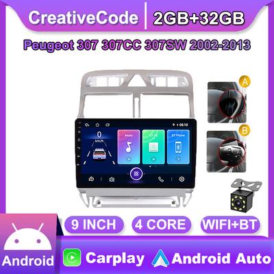 Auto Radio Android Gps Navigation-Player Für Peugeot 307 307CC 307SW 2002-2013 Multimedia Stereo WiFi Video 2din 2 DIN Carplay 2 + 32GB