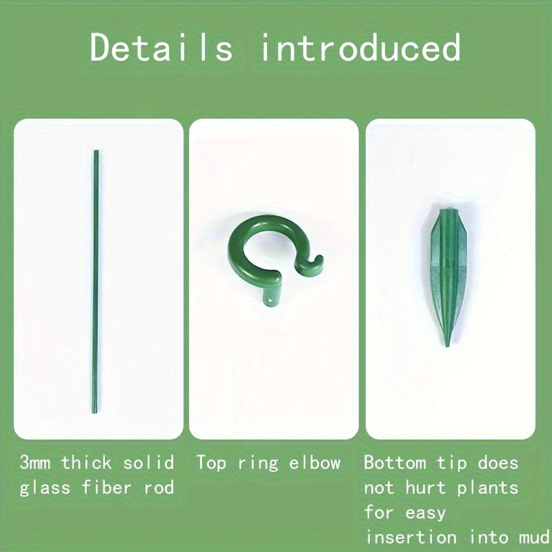 Pachet de 10 Tutori de Plante din Plastic și Fibră de Sticlă - Bastoane Verzi de Grădină pentru Orhidee, Plante de Interior la Ghiveci și Flori - Suporturi Durabile Rezistente la Îndoire