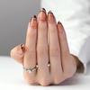 Le Fan Polka Dot French Wearable Short Almond Flower Bow Nail Art Tips False Nails