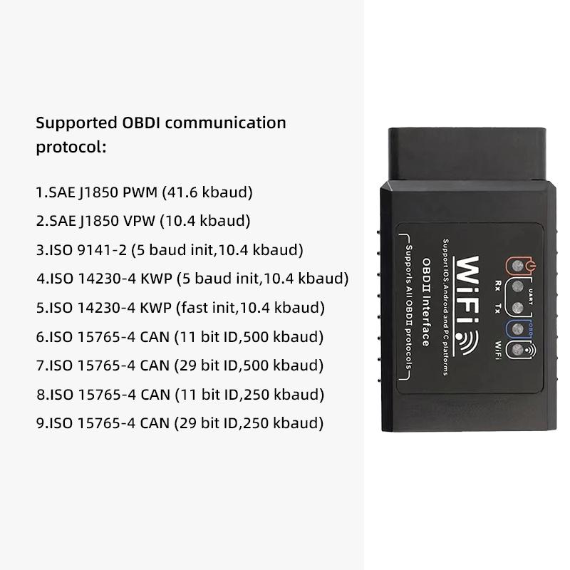 OBD2 WIFI ELM327 V1.5 Scanner Car Code Reader Diagnostic Tool for iPhone IOS /Android Automotive Fault Detector