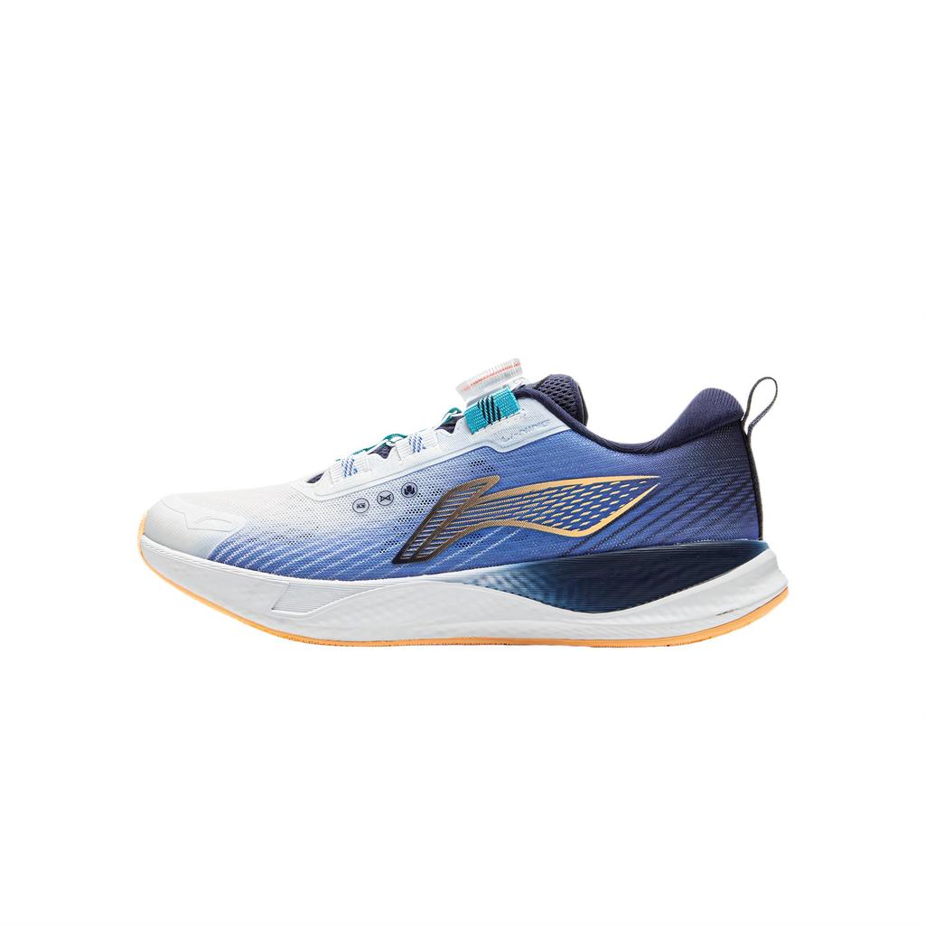 Li Ning Kids Comfortable Soft Non-Slip Shock Absorbing Low-Top Running Shoes Men sneakers Standard-White Gulf-Blue YKFU136-7