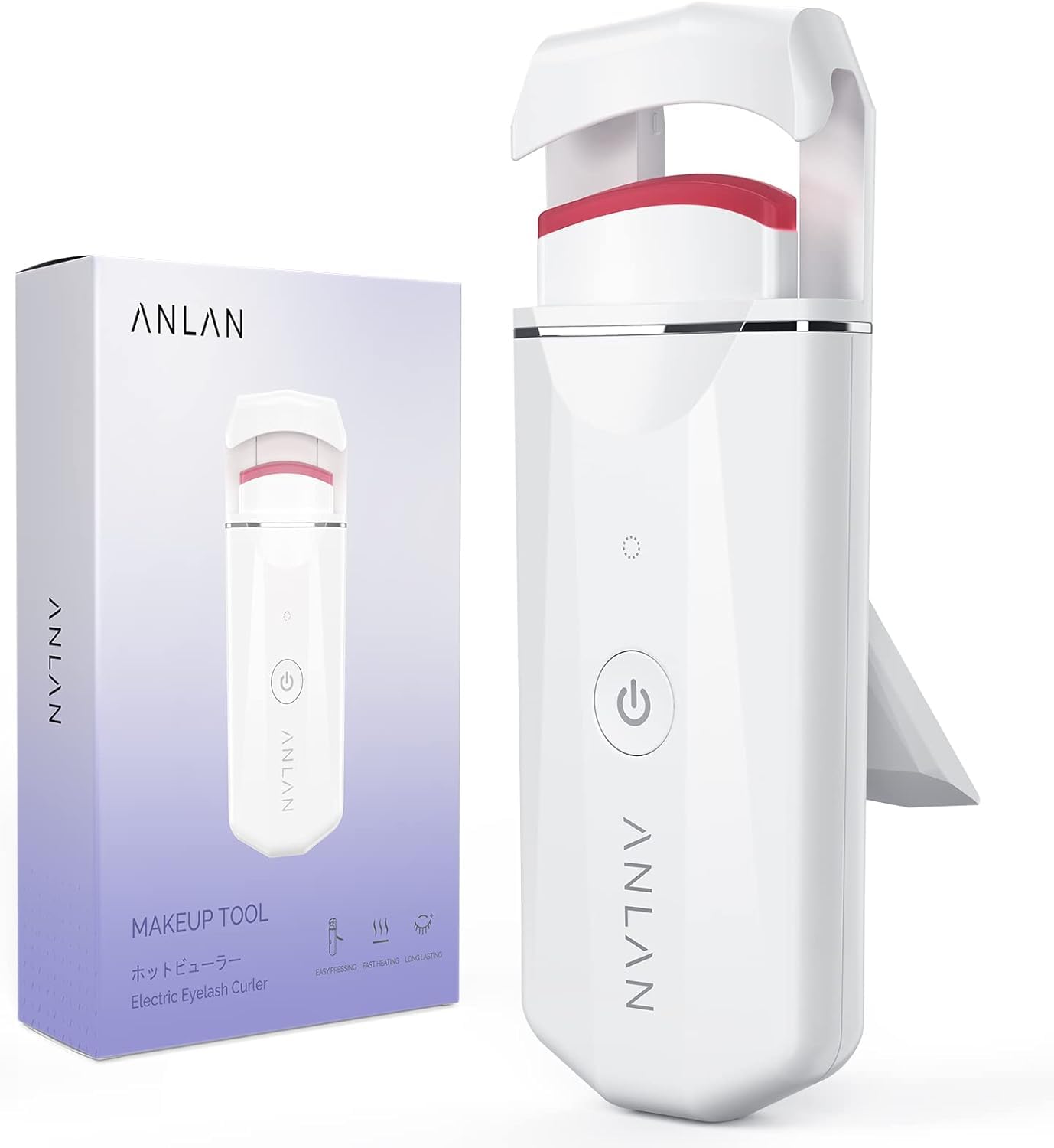 

Инновационные горячие щипцы для ресниц ANLAN Быстрый нагрев до двух температур Обжигающий Японская инструкция Модель для подарка Завивка, Тип, 10-секундный предварительный нагрев, белый