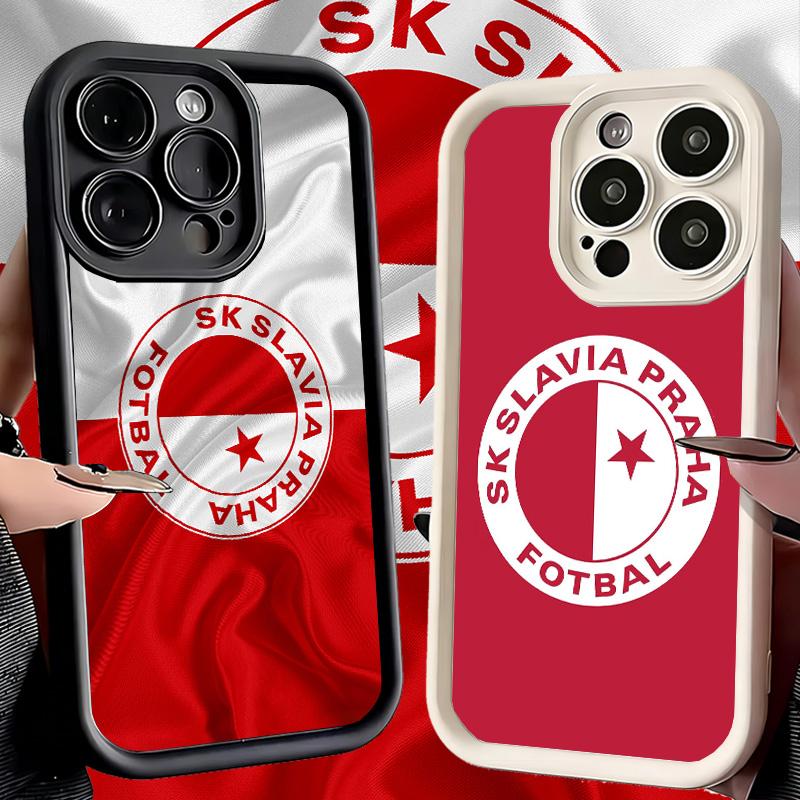 Phone Case for iPhone 17 Air 16E 15 16 Pro Max Sk Slavia Praha Czech Republic Cover 14 Plus 13 12 Mini Soft Shell Silicone Funda