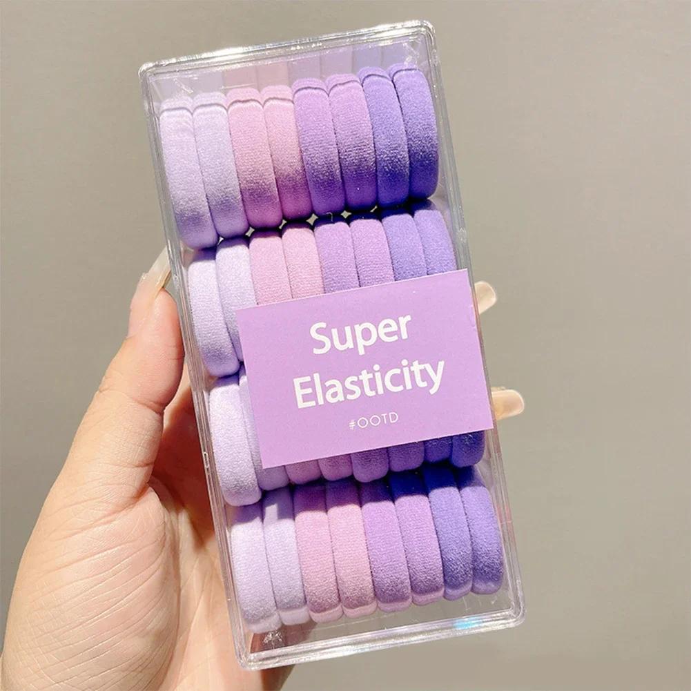 1Pc Brown Black Rubber Band Simulation Wig Hair Ring Straight Hair Tie Rope Ponytail Elastic Hair Bands Hair Accessories Girl