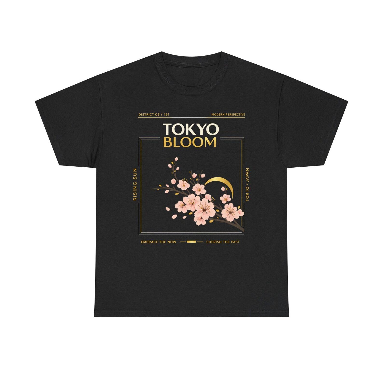 Tokyo Bloom Cherry Blossoms Tee | Sakura Floral Graphic Shirt S