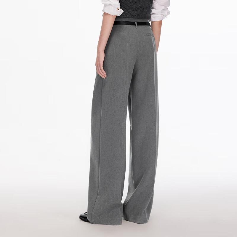 VEROMODA Women's High-Waisted Straight-Leg Suit Pants with Detachable Belt