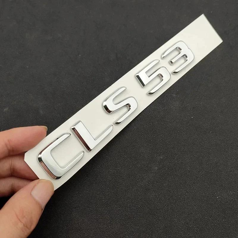 FUP1 Letras Cromadas 3D de ABS Pegatina de Insignia para Maletero Trasero de Coche Para Mercedes CLS 53 63 AMG W218 W219 CLS53 CLS63 Emblema Logo Accesorios de Coche