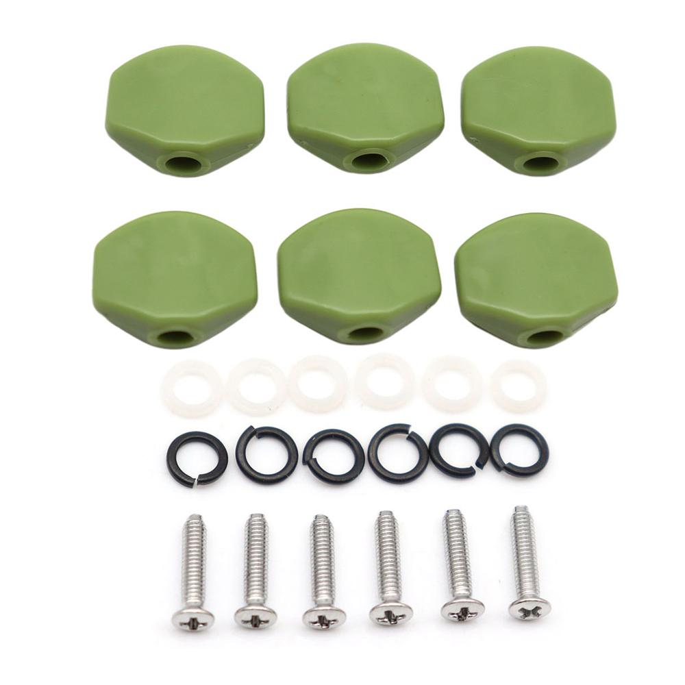 Guitar Tuners Machine Head Buttons White Pearl Tuning Key Small Square Buttons Set of 6 White pearl